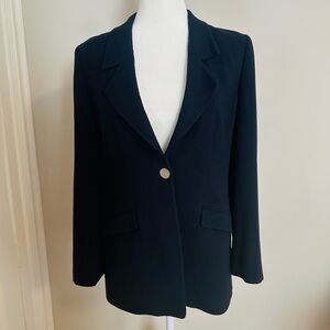 Armani Collezioni Navy Blue Single Button Jacket